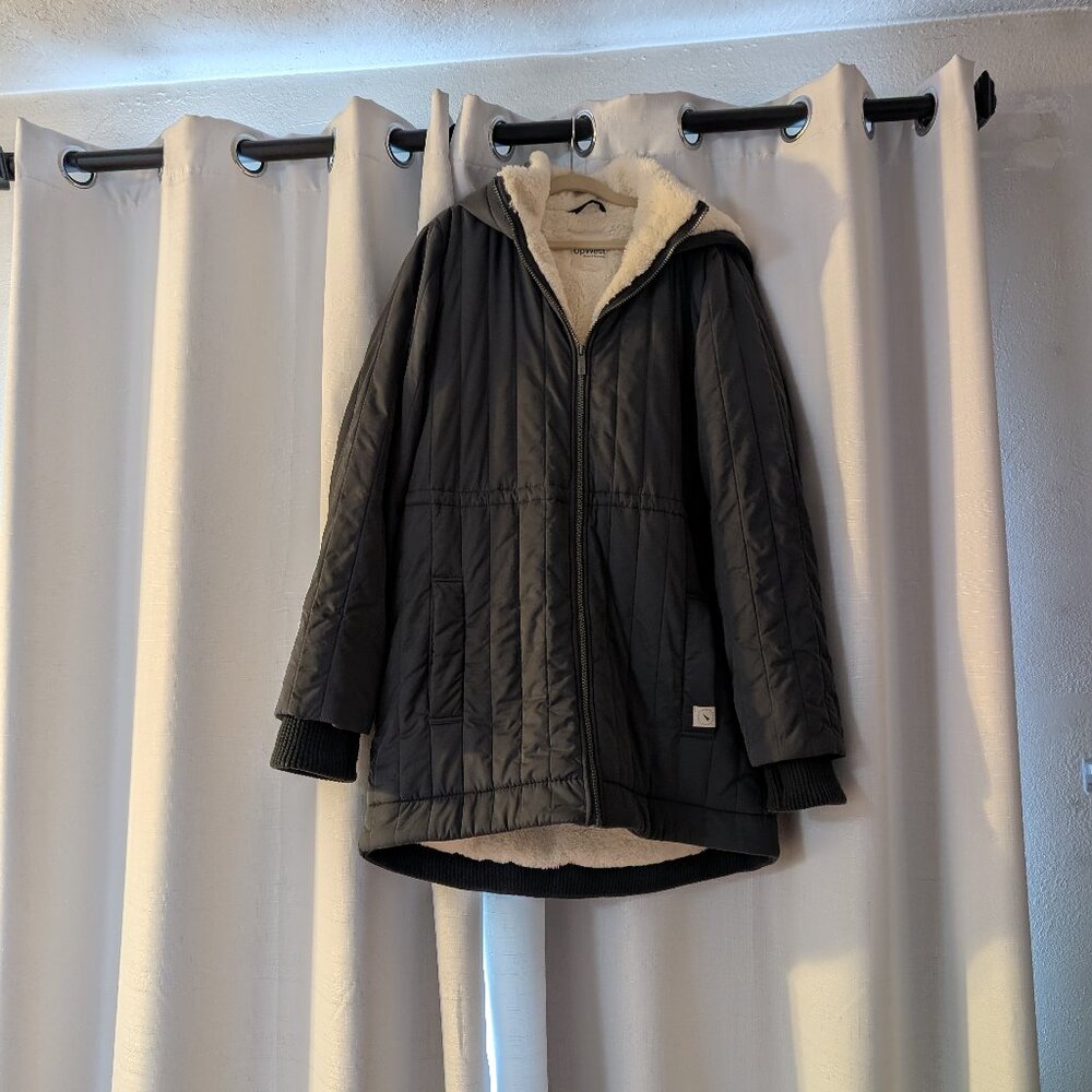 Women's Quilted Jacket with Sherpa Lining